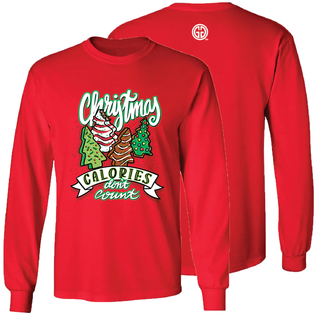 Girlie Girl Originals Christmas Calories Red LS