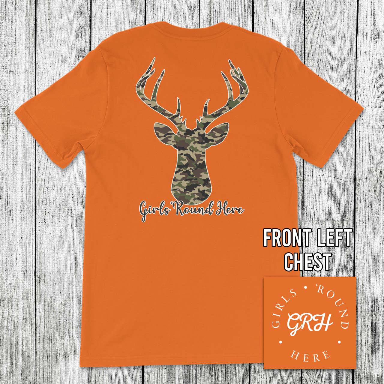 Girls 'Round Here Clothing Camo Buck