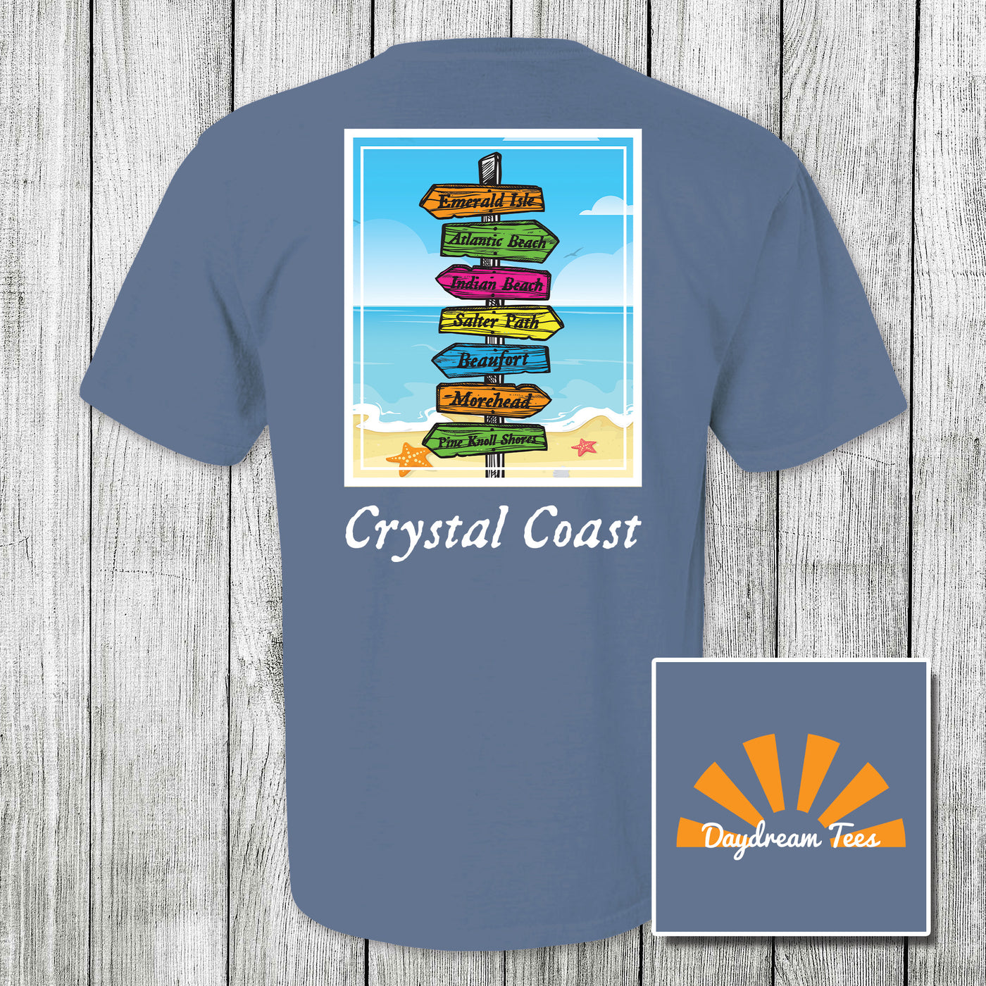 Daydream Tees Crystal Coast Blue Jean