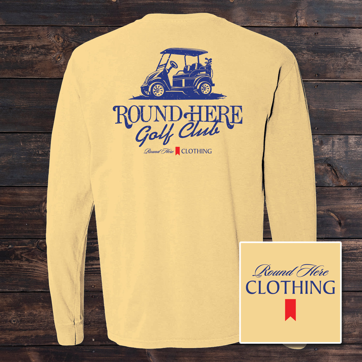 'Round Here Clothing Golf Cart Golf Club