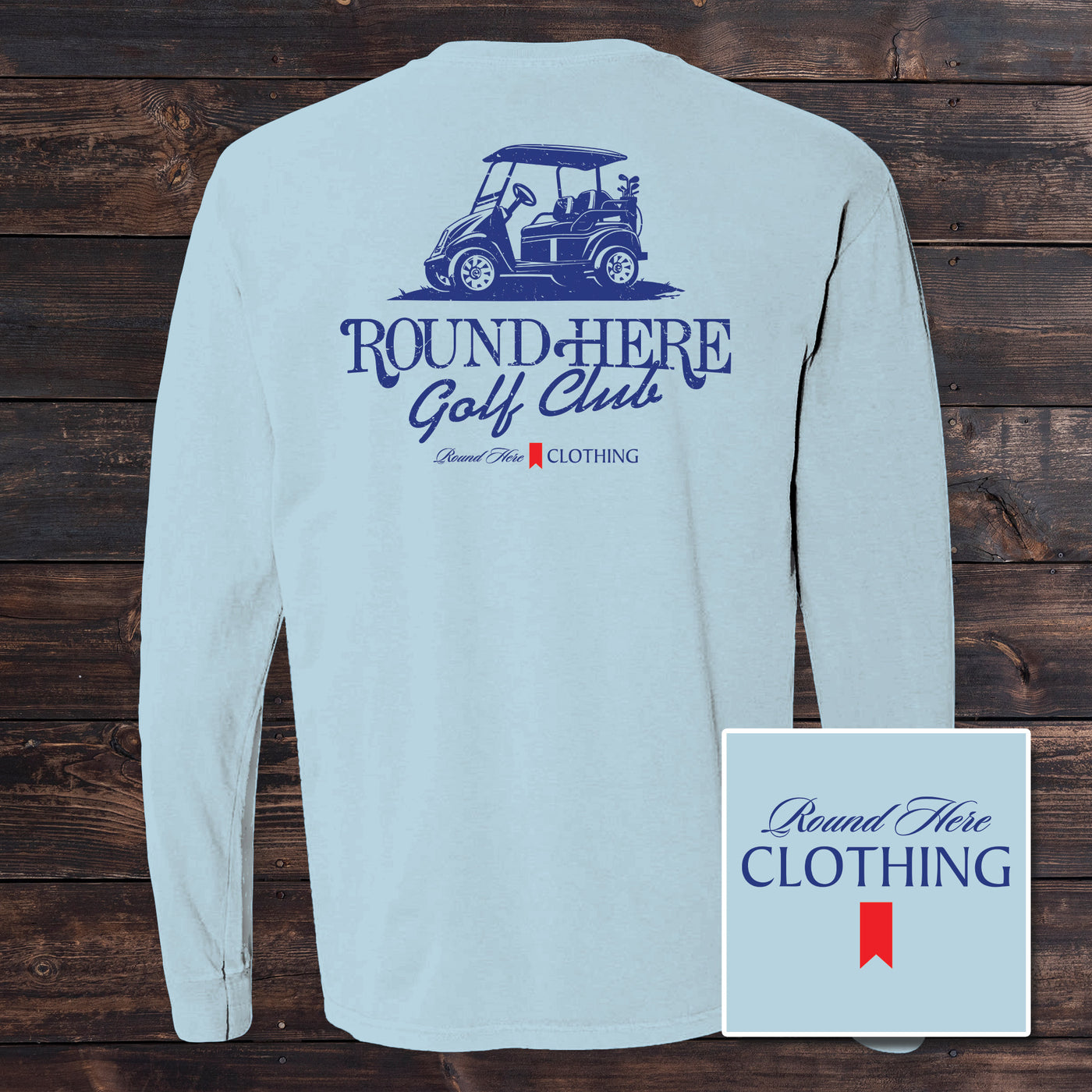 'Round Here Clothing Golf Cart Golf Club