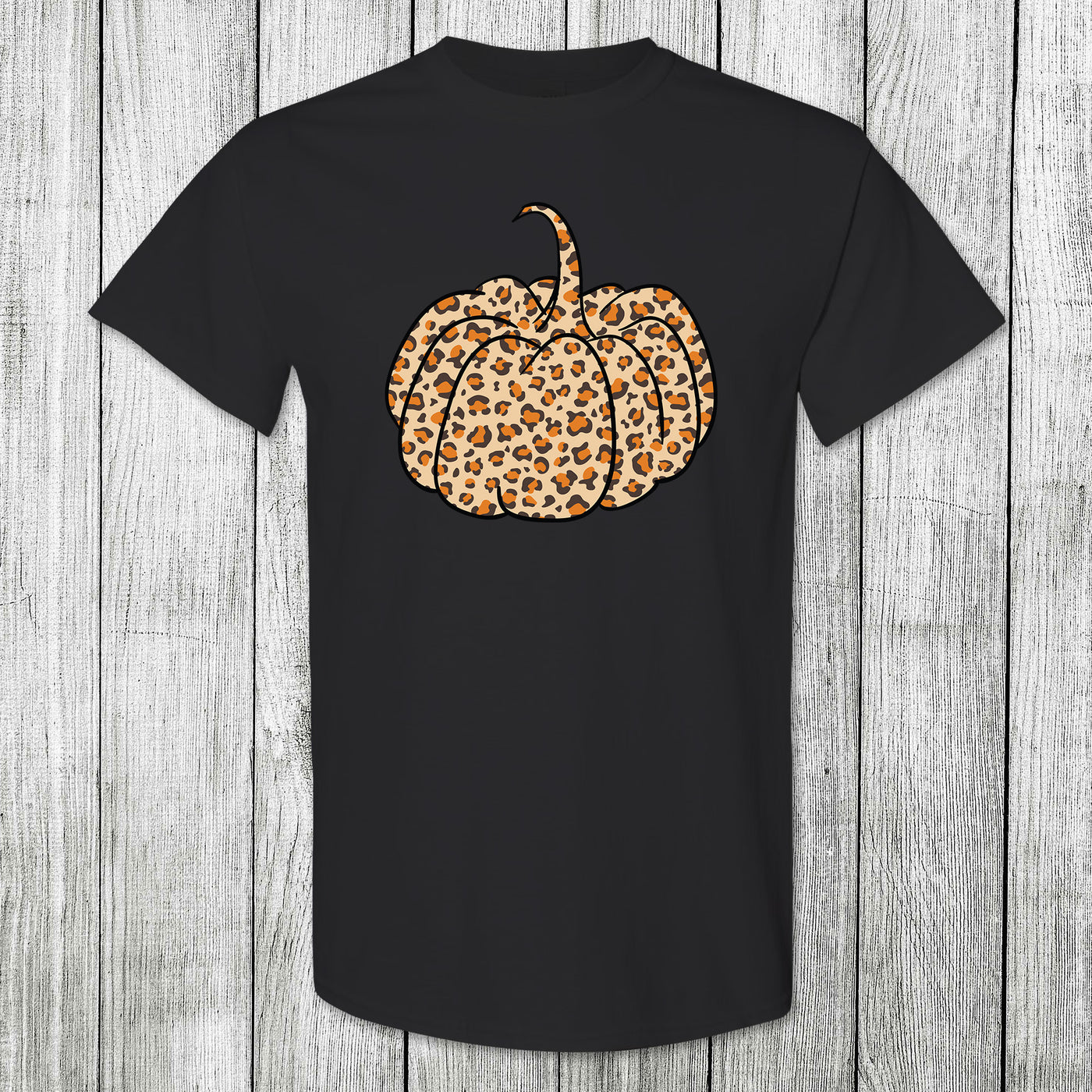 Daydream Tees Leopard Pumpkin Black