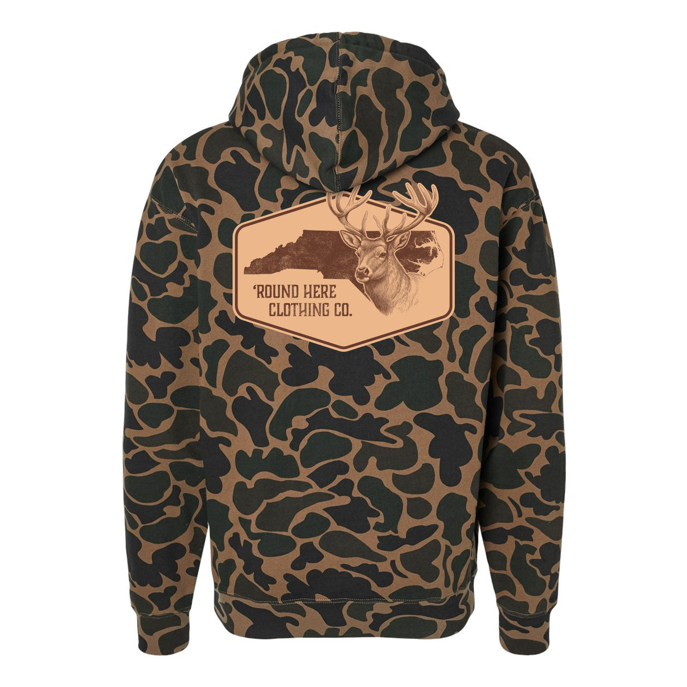 'Round Here Clothing NC Deer Camo Badge