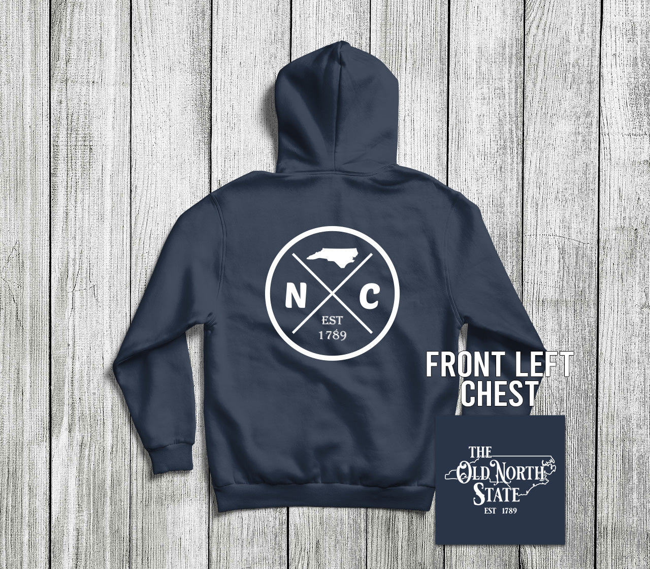 The Old North State - NC Circle Logo Hoodie