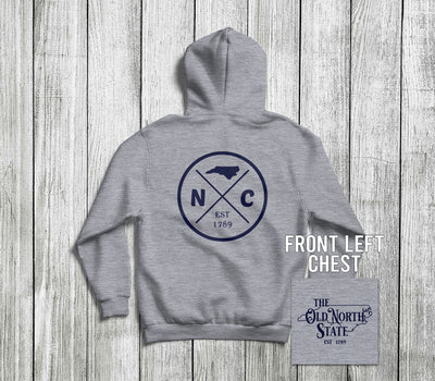 The Old North State - NC Circle Logo Hoodie