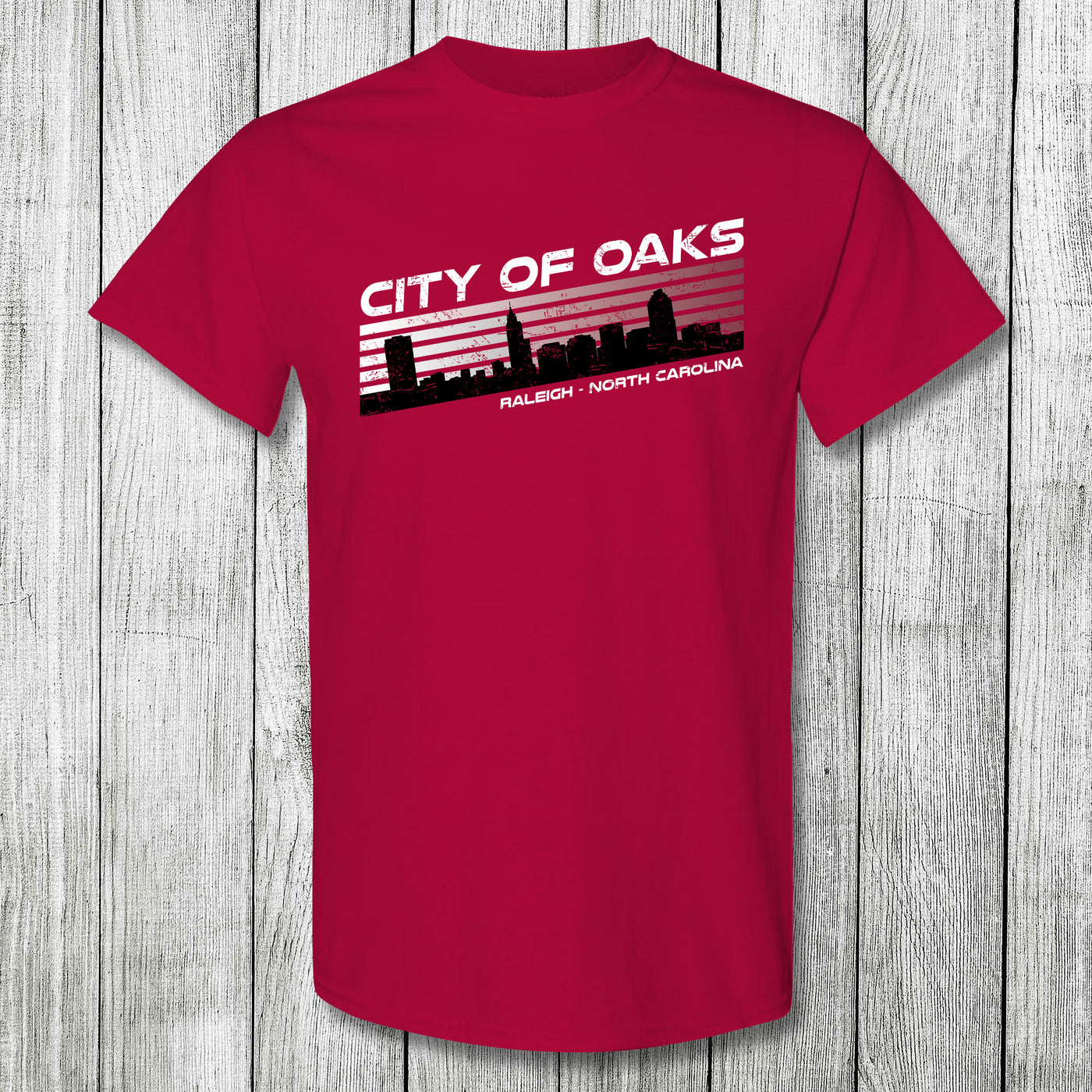 Daydream Tees Raleigh Skyline Cardinal