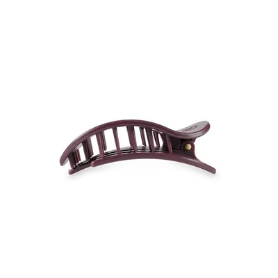 Teleties Round Flat Hair Clip Burgundy Bliss