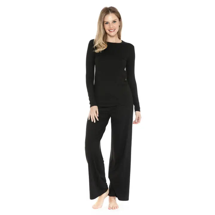 Buttery Soft Black Pajama Top