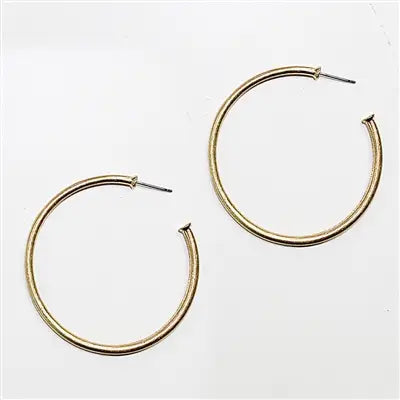 Gold Open 2" Hoop Earring