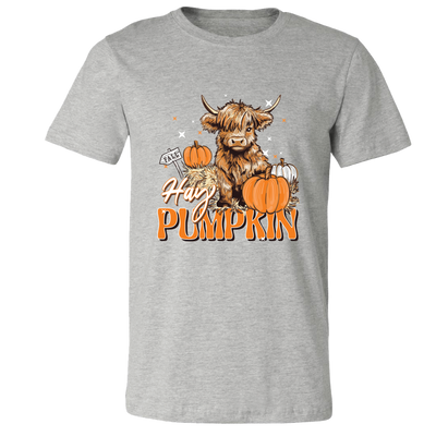 Hay Pumpkin Tee - Fall Vibes with a Furry Friend