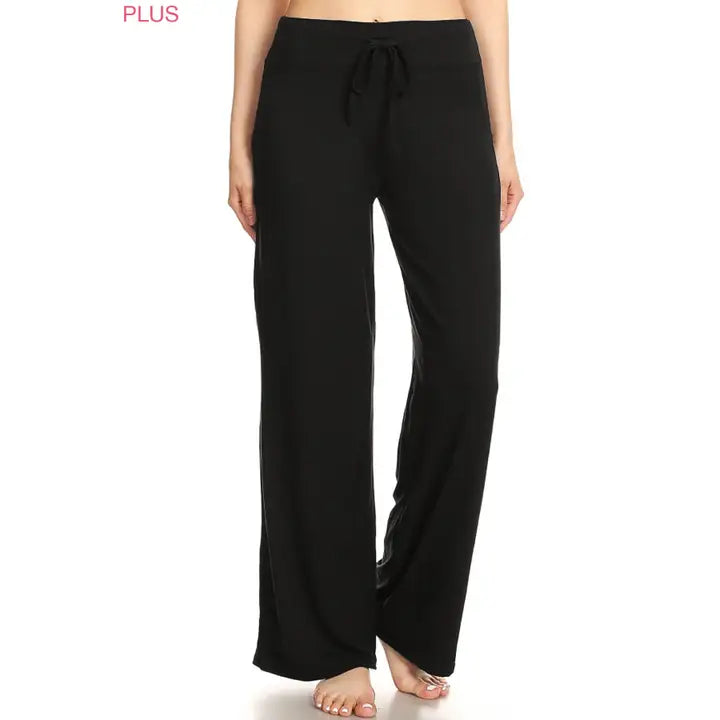 Plus Size Buttery Soft Pajama Pants with Drawstring