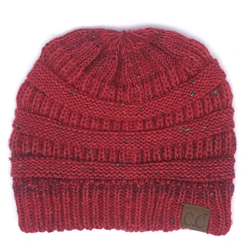 C.C. Ombre Red Speckled Beanie