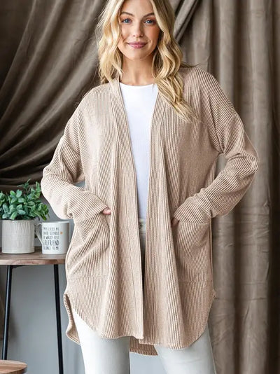 Urban Ribbed Open Cardigan