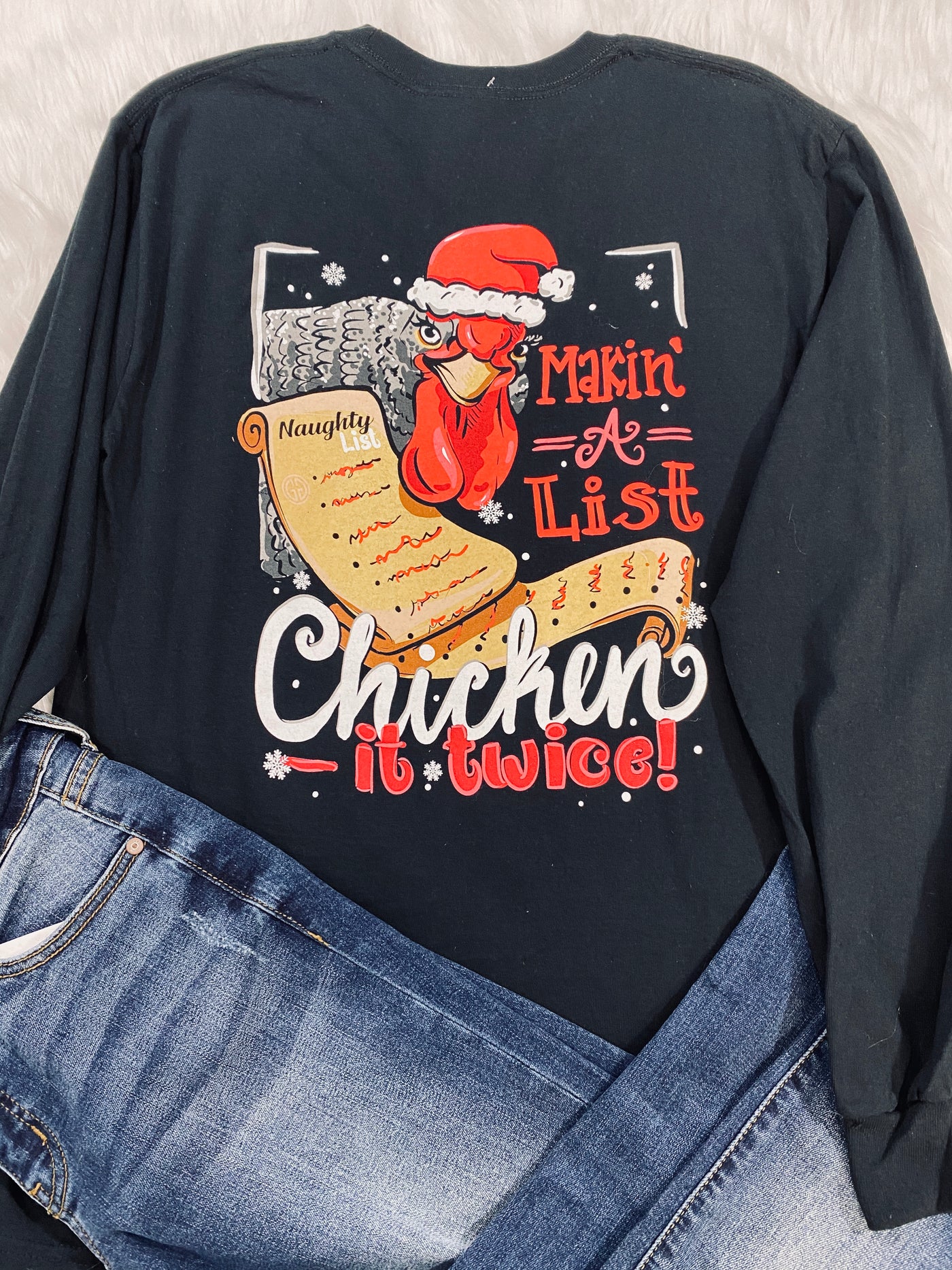 Girlie Girl Originals Chicken It Twice Black LS