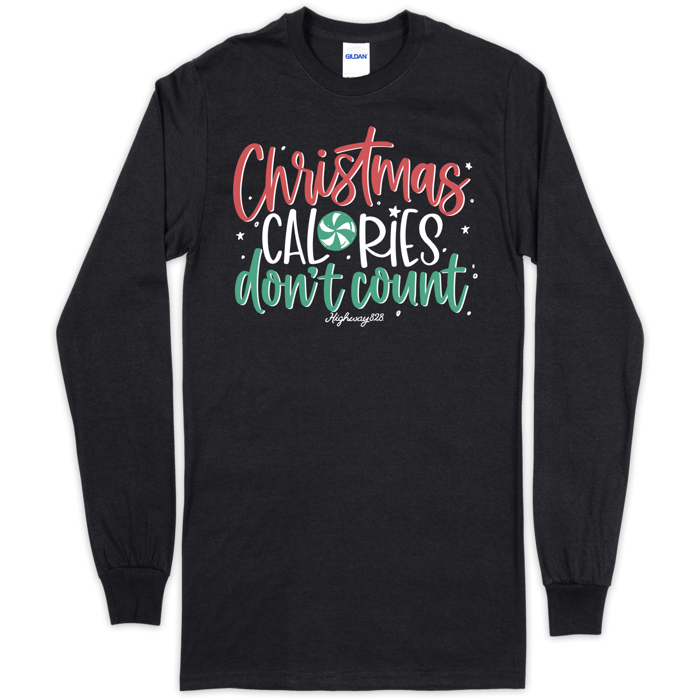 Highway 828 Christmas Calories LS Black